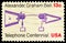 Postage stamp printed in United States shows Bell`s Telephone Patent Application, 1876, Telephone Centennial Issue serie, circa