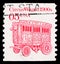 Postage stamp printed in United States shows Circus Wagon 1900s, Transportation Issue serie, circa 1900