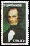 Postage stamp printed in United States shows Nathaniel Hawthorne 1804-1864, Novelist, Literary Arts Series serie, circa 1983