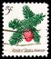 Postage stamp printed in United States shows Sprig of Conifer, Christmas serie, circa 1964