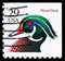 Postage stamp printed in United States shows Wood Duck (Aix sponsa), Flora and Fauna Issue serie, circa 1991