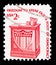 Postage stamp printed in USA shows Freedom to speak out - Speaker\'s Stand, 2 c - United States cent, Americana Issue serie, circa