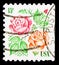 Postage stamp printed in USA shows Roses, 15 Â¢ - United States cent, 1975-1981 Regular Issue serie, circa 1978