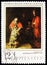 Postage stamp printed in USSR Russia shows Return of the Prodigal Son, Rembrandt 1669, Foreign Paintings in Soviet Museums