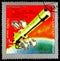 Postage stamp printed in Yemen shows Interplanetary station, serie, circa 1970