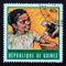 Postage stamp Republic of Guinea 1970. Little girl get vaccinated