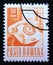 Postage stamp Romania, 1968, Old dial Telephone