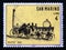 Postage stamp San Marino, 1964. Rocket steam traction locomotive 1829