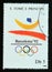 Postage stamp Sao Tome and Pri­ncipe 1988, Barcelona olympic games emblem