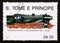 Postage stamp Sao Tome and pri­ncipe 1990. West Germany steam locomotive