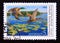 Postage stamp Soviet Union, CCCP, 1990. Mallard flying duck Anas platyrhynchos bird