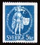 Postage stamp Sweden 1970. Great Seal of Erik IX