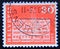 Postage stamp Switzerland, Helvetia, 1968, Village Square Houses, Gais
