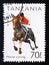 Postage stamp Tanzania 1993, Horse racing sport contestant