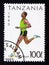 Postage stamp Tanzania 1993, Marathon runner sport contestant