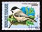 Postage stamp Togo, 1999. Willow Tit Parus montanus bird