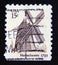 Postage stamp United States of America, USA 1980. Windmill Massachusetts 1793