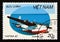 Postage stamp Vietnam, 1987. Short Sunderland hydroplane