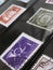 Postage stamps in album