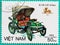 Postage stamps with printed in Vietnam shows the classical car