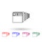 Postal boxes multi color icon. Simple thin line, outline vector of logistic icons for ui and ux, website or mobile application