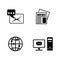 Postal Communication. Simple Related Vector Icons