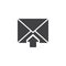 Postal envelope inbox icon vector