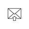 Postal envelope inbox line icon