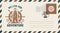 Postal envelope on the theme of travel with stamp