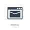 postal icon in trendy design style. postal icon isolated on white background. postal vector icon simple and modern flat symbol for