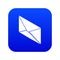 Postal letter icon blue vector