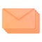 Postal letter icon, cartoon style