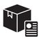 Postal, logistics, parcel, bill fully editable vector icon