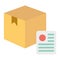 Postal, logistics, parcel, bill fully editable vector icon