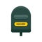 Postal mailbox icon flat isolated vector