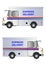 Postal service truck, isolated, vector illustration