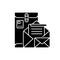 Postbox black glyph icon