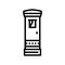 postbox construction line icon vector illustration