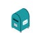 Postbox correspondence postal mail isometric