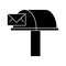 Postbox, email delivery icon, vector illustration, sign on isolated background