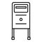 Postbox icon, outline style