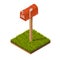 Postbox Isometric Illustration