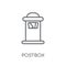 Postbox linear icon. Modern outline Postbox logo concept on whit