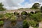 Postbridge Clapper Bridge in Dartmoor, Devon, UK