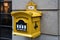 Postbriefkasten, old yellow decorative postbox