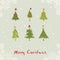 Postcard -- abstract christmas trees