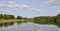 Postcard with an amazing lake and forest