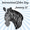 postcard international zebra day january 31