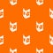 Postcard pattern vector orange