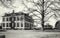 Postcard showing the Hoboken town hall, former castle Sorghvliedt in the park around 1950